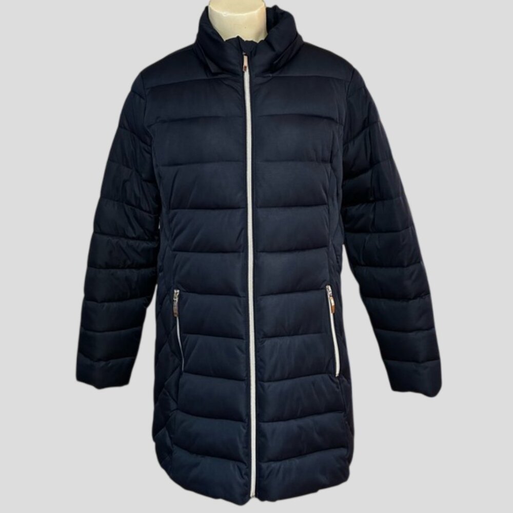 TanJay Navy Winter Long Puffer Jacket Medium
